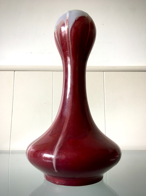 Faiencerie de Thulin -  polychrome art nouveau vaas met druipglazuur - gemerkt kopen? Bied vanaf 1!