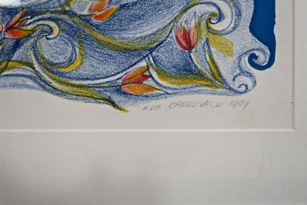 Ada Breedveld: Zeefdruk, De watervrouw - Ingelijst kopen? Bied vanaf 80!