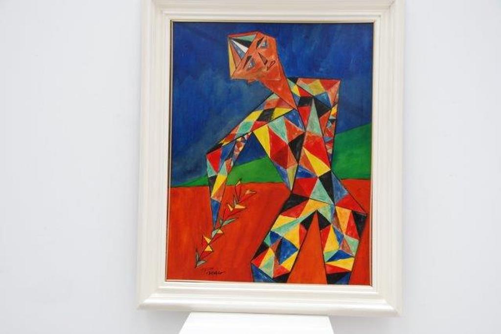 PISCARO ORIGINELE OLIE OP DOEK/HOUT "DE NAR" kopen? Bied vanaf 75!