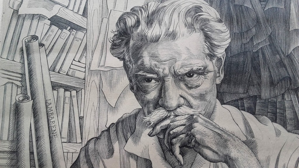 E. Reitsma-Valenca, Portret, Albert Schweitzer - Kopergravure kopen? Bied vanaf 25!