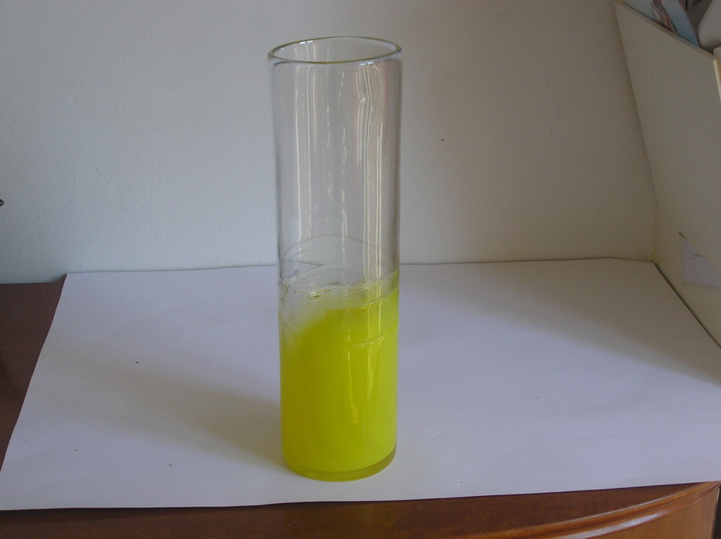 Studioglas, grote gele Scandinavische cylindervaas kopen? Bied vanaf 12!