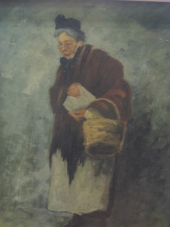 gesigneerd G.J.Staller olieverf "Amsterdams vrouwtje" gedateerd 1934 verkocht voor € 135!