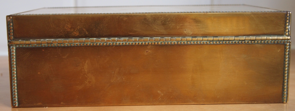 Art deco geel koperen sigarendoos kopen? Bied vanaf 40!
