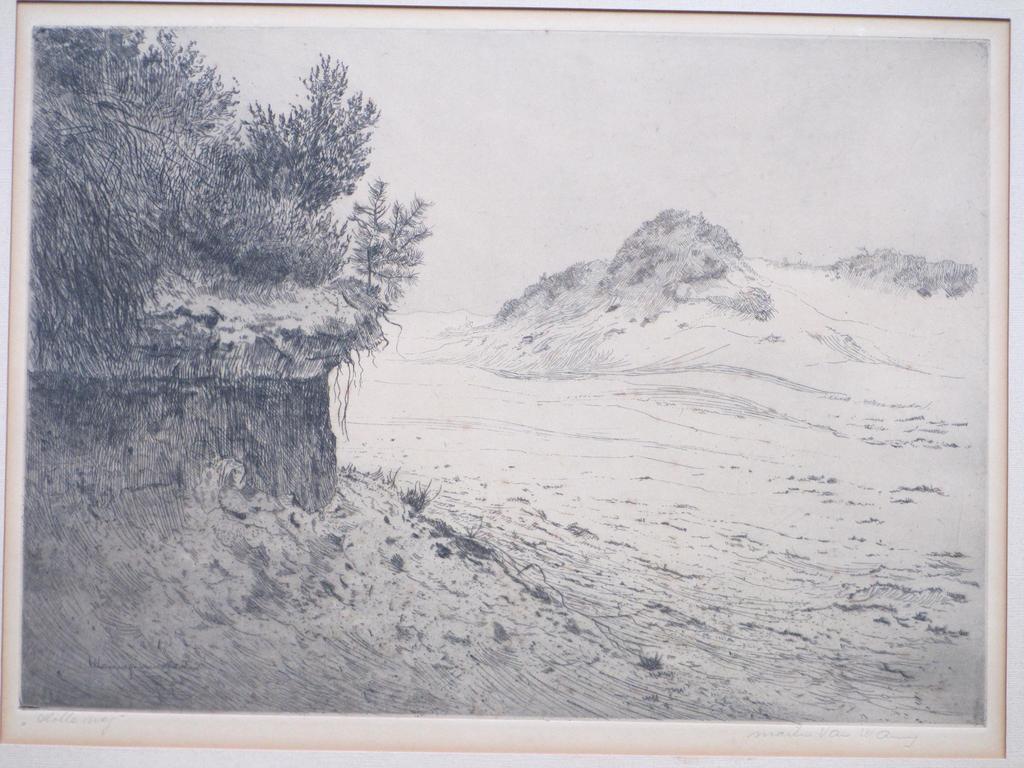 Martin van Waning, Holle Weg Schiermonnikoog, Ets verkocht voor € 40!
