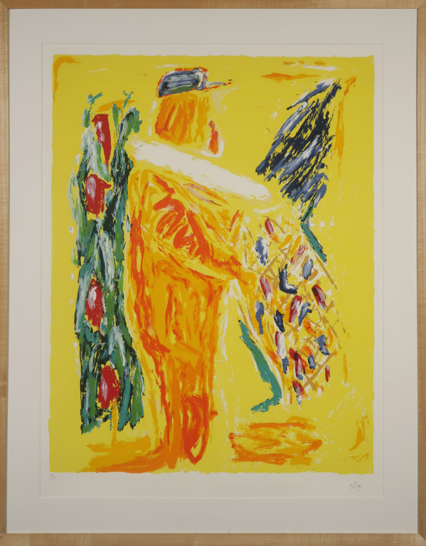 Etienne Elias: Zeefdruk, Z.T. Figuur - Ingelijst (Groot) kopen? Bied vanaf 100!