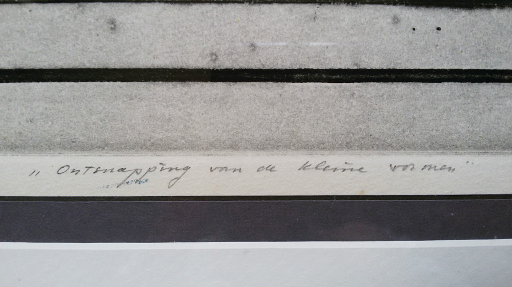 Ko Oosterkerk - Ontsnapping van de kleine vormen, ets (prachtig ingelijst) kopen? Bied vanaf 1!