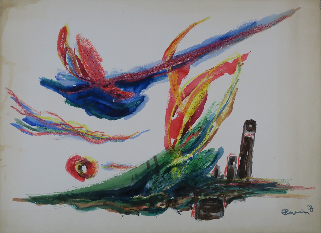 Erwin de Vries: Krijt en Aquarel, Landschap kopen? Bied vanaf 1!