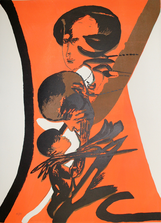 Remo Brindisi - compositie - ondertekende kleurenlithografie kopen? Bied vanaf 30!