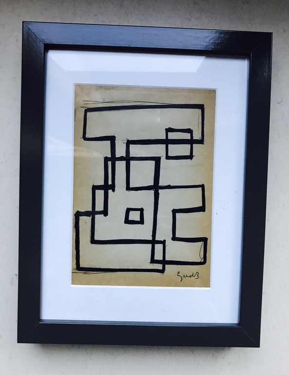 Siep VAN DEN BERG - originele inkttekening - INGELIJST- 1961 verkocht voor € 85!
