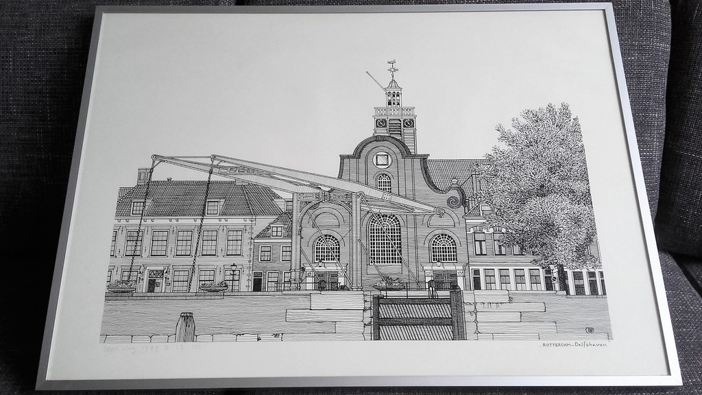 Sees Vlag  - Delfshaven Rotterdam - Zeefdruk - Gesigneerd 1979 kopen? Bied vanaf 1!