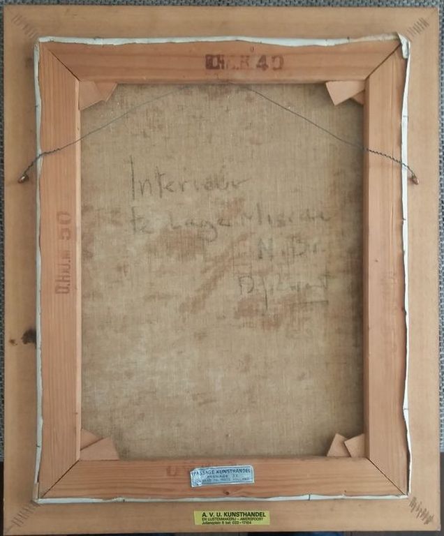 A.J. Zwart (1903-1981) - Interieur te Lage Mierde - olieverf op doek kopen? Bied vanaf 260!