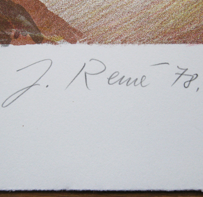 Jörg Remé - Kleuren litho - "Hommage á Antes" - 1978 - (Handgesigneerd) kopen? Bied vanaf 56!
