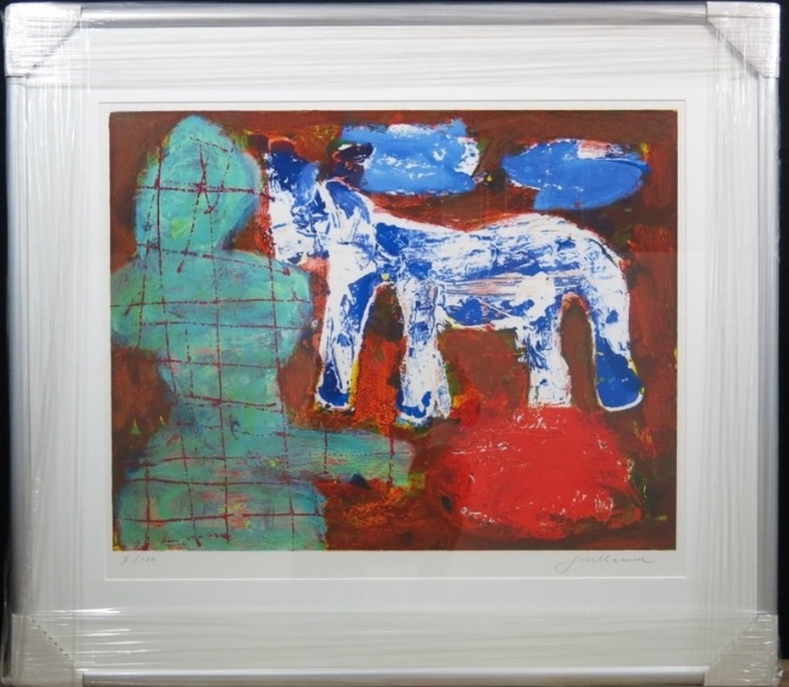 Guillaume Lo-A-Njoe abstract/figuratieve litho - ingelijst  kopen? Bied vanaf 70!