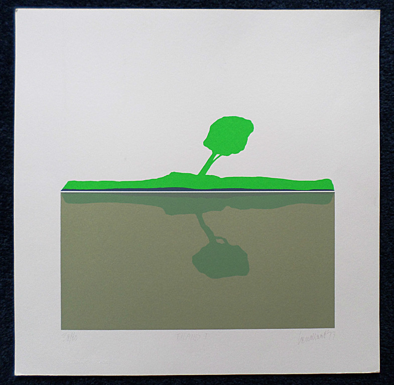 Hans Landsaat – Eiland I, II en III, zeefdruk kopen? Bied vanaf 75!