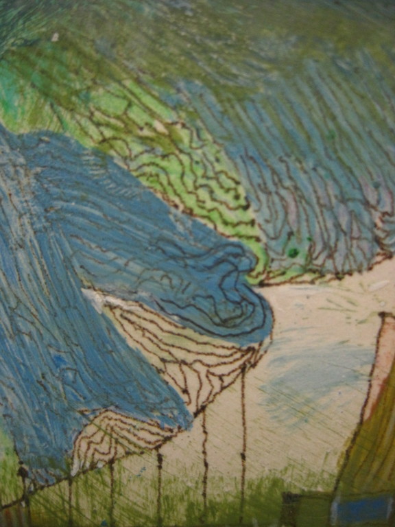 Nieuwe Haagse School Aquarel/Inkt "landschap met huizenrij" Piet Franz 1922-1991 kopen? Bied vanaf 1!