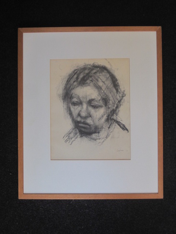 19e eeuwse houtskooltekening "portret dame" gesign Bosboom '67 kopen? Bied vanaf 1!