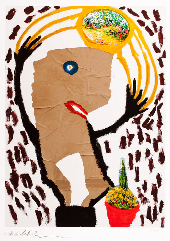 Volkmar Schulz-Rumpold 'Packpapier-Lauf' - giclée, oplage 30, handgesigneerd kopen? Bied vanaf 45!