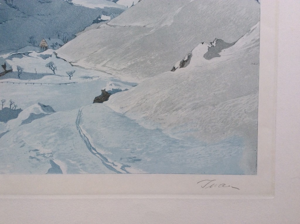 Onbekende kunstenaar - 2x grote ets/aquatint, gesign.ca.1930 kopen? Bied vanaf 10!