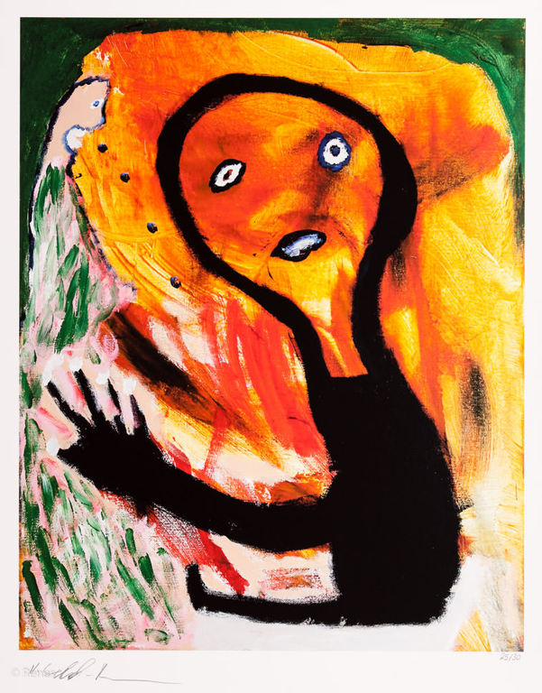 Volkmar Schulz-Rumpold 'Farbexplosion mit Halbkopf' - giclée, oplage 30 kopen? Bied vanaf 50!