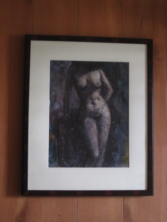 Nieuwe Haagse School Aquarel "Nachtelijk naakt"  Jan vd Veer 1912-2001 kopen? Bied vanaf 1!
