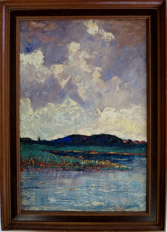 Peter van den Braken (1896-1979) - Plassengezicht bij Kortenhoef - 1973 kopen? Bied vanaf 200!