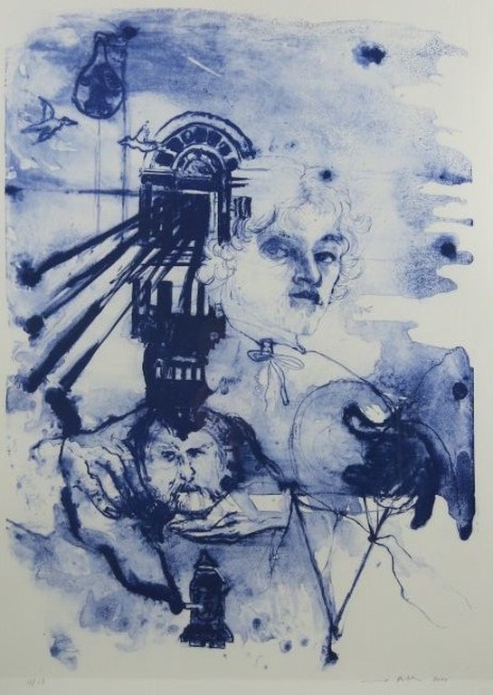 Uwe Poth: Litho, Steen der Wijzen - Ingelijst kopen? Bied vanaf 60!