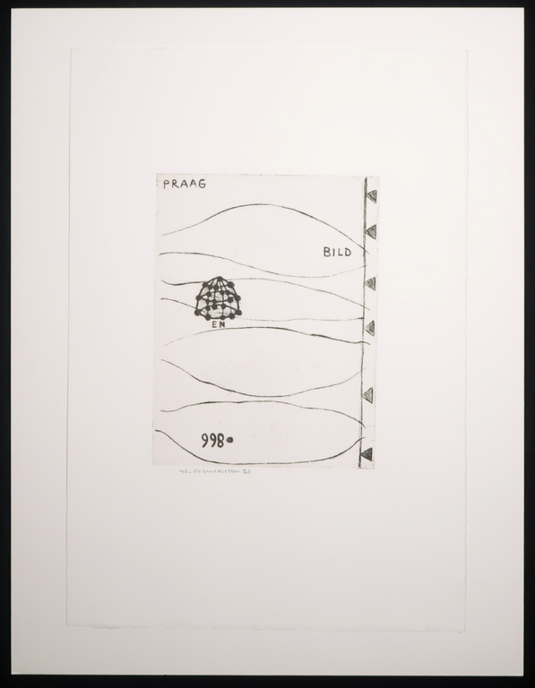 Reinier Lucassen: Ets, Praag en bild + H.H. ter Balkt: Gedicht, Tycho Brahe kopen? Bied vanaf 100!