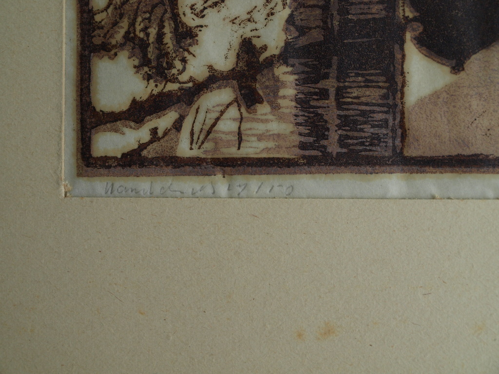 Louis Haver : Houtsnede , De houten brug – Gesigneerd – ca 1950 kopen? Bied vanaf 25!