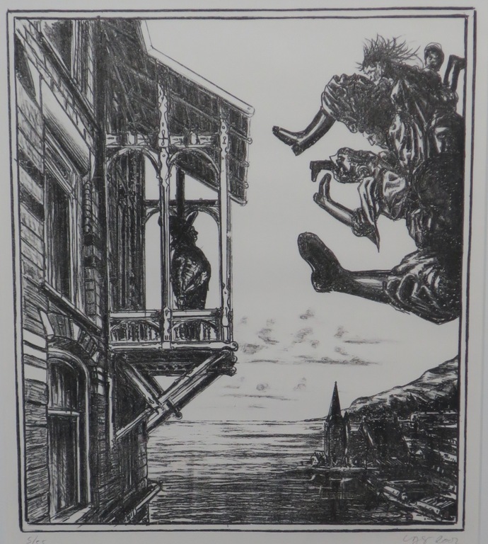 Bernard Verhoeven: Litho, Oproep 2 dagen in de hemel -Ingelijst  kopen? Bied vanaf 1!