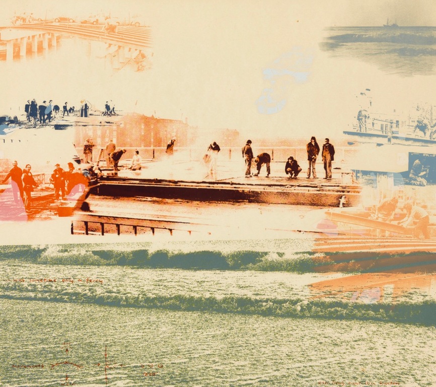 Marian Plug: Zeefdruk, De brug - Ingelijst kopen? Bied vanaf 1!