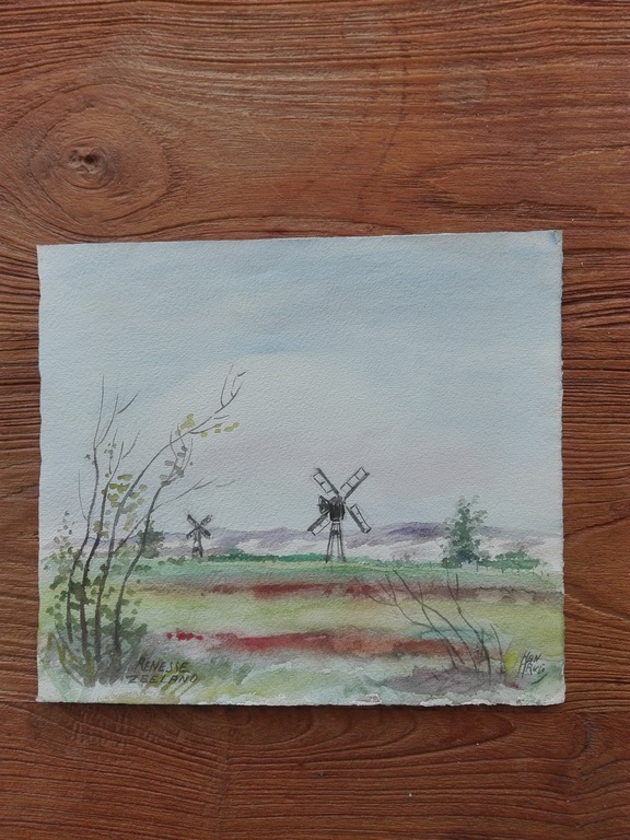 Johannes "Han" Krug (1890-1977), aquarel, Renesse Zeeland kopen? Bied vanaf 1!