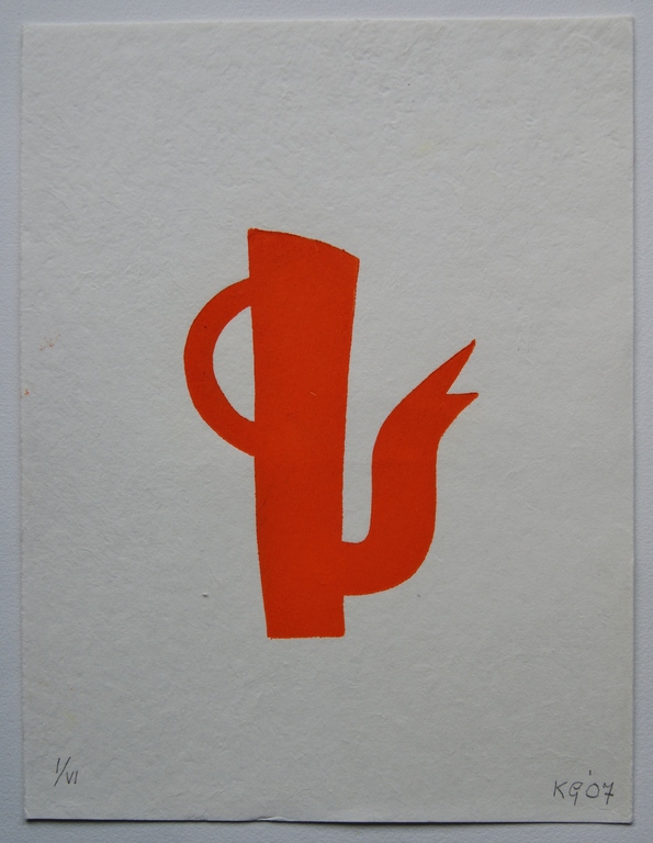 Klaas Gubbels houtdruk 'Oranje kan' - 2007 - oplage I/VI verkocht voor € 285!