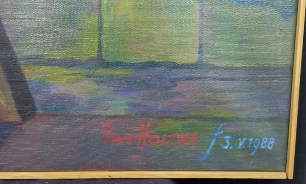 Jan van Holthe: Olieverf op doek, Atelier de Rembrandt - Ingelijst (Zeer groot) kopen? Bied vanaf 200!