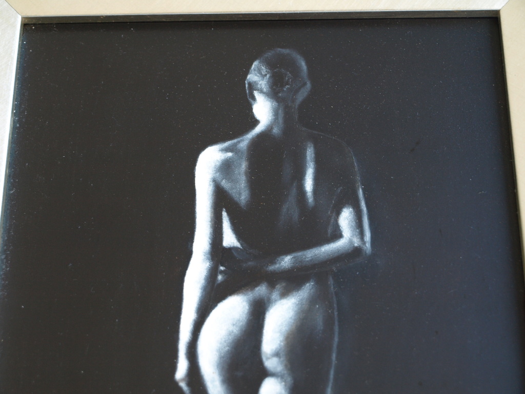 Henny Mus-Pater : Acrylverf op paneel – Naakte vrouw – ingelijst  kopen? Bied vanaf 1!