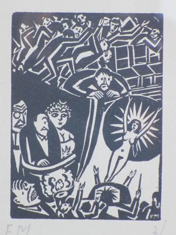 Frans Masereel, De Madonna in het Theater, Houtsnede verkocht voor € 45!
