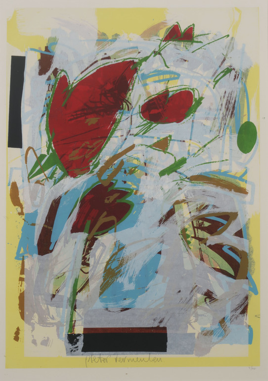 Pieter Vermeulen: Zeefdruk, Z.T. - Ingelijst kopen? Bied vanaf 20!