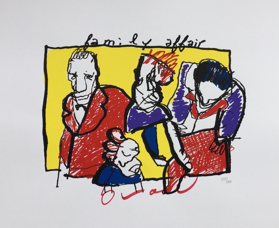 Herman Brood - Family Affair - Originele hand gesigneerde zeefdruk kopen? Bied vanaf 1!