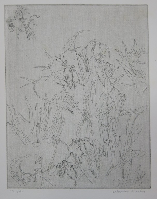 Charles Donker: Ets, Plantenstudie verkocht voor € 110!