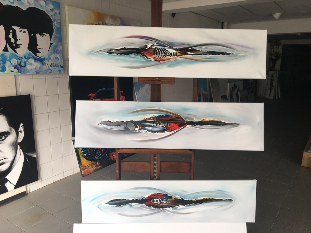 Gena- Abstract Drie luik kopen? Bied vanaf 300!