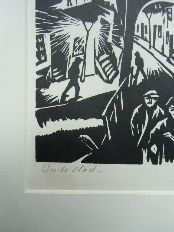 OUDE STAD   ///   HOUTSNEDE VAN HENK MELGERS kopen? Bied vanaf 140!