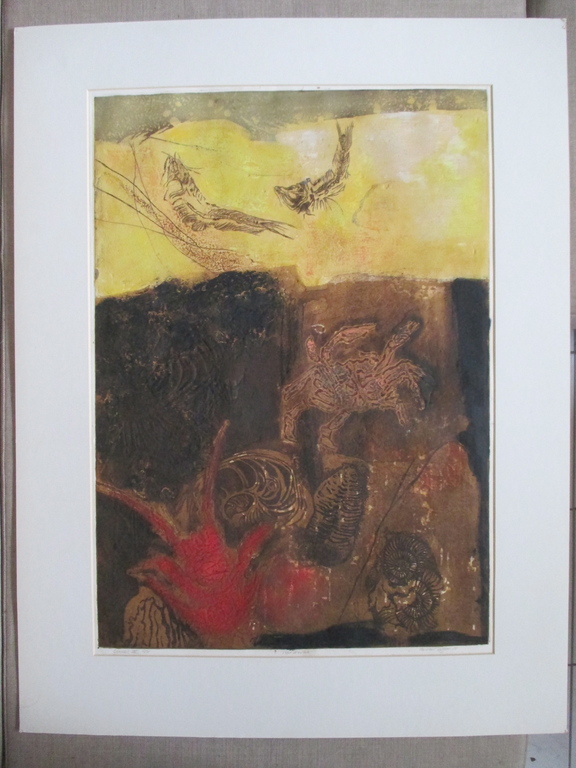 Ru van Rossem, grote reliëf-ets "Genesis III" 1985 kopen? Bied vanaf 60!