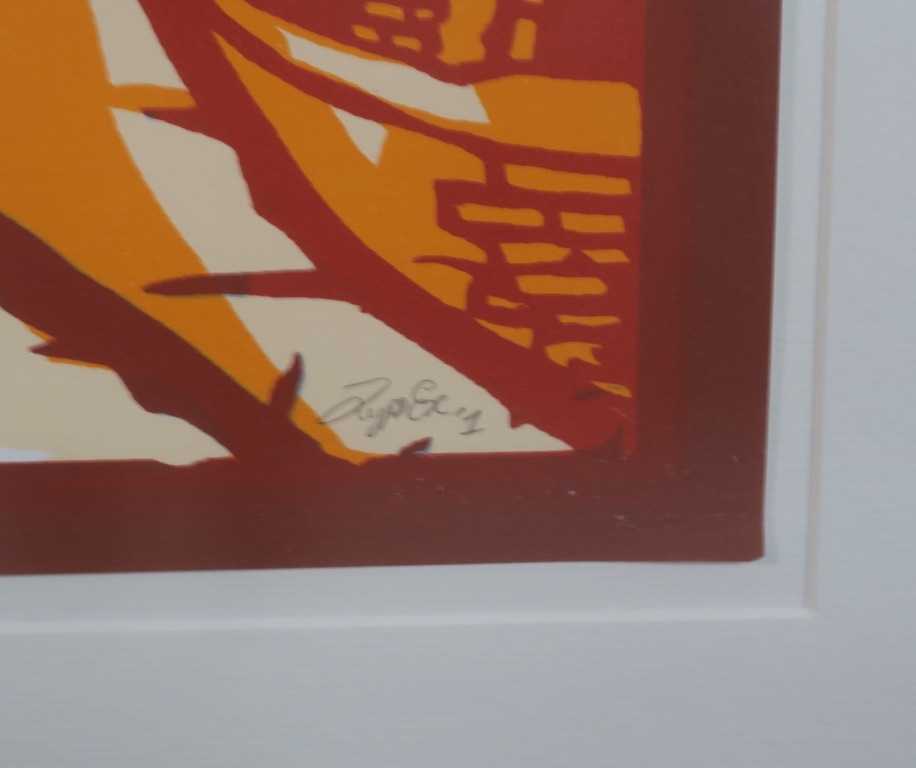 Raymond Koot (Typex): Zeefdruk, Toren van Babel - Ingelijst kopen? Bied vanaf 40!