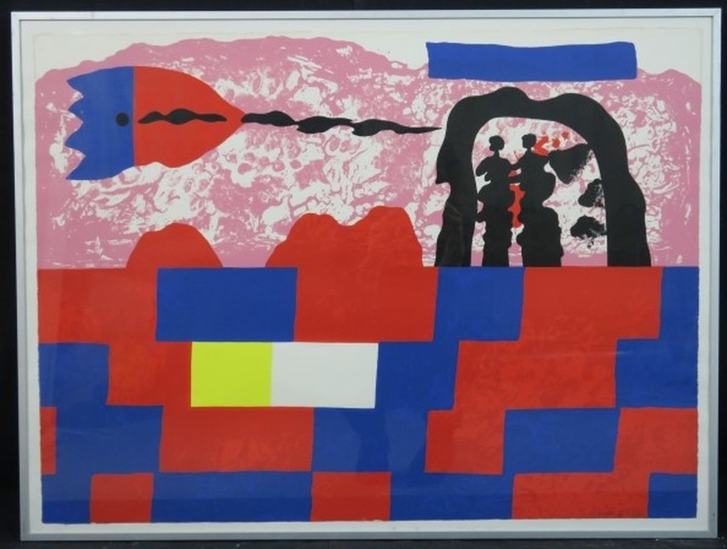 Jef Diederen: Litho, Zonder titel - Ingelijst kopen? Bied vanaf 70!