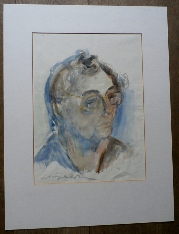 Gerard Schaperkotter - aquarel: portret kopen? Bied vanaf 15!