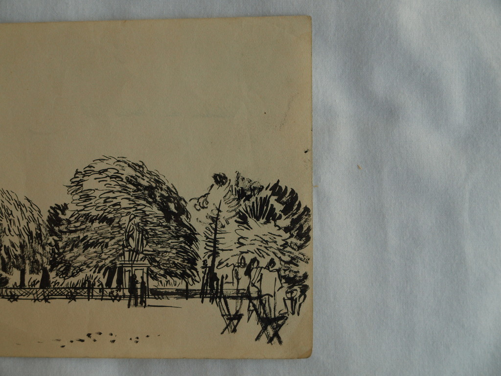 Charles Eyck : Tekening , Bomen – gesigneerd – ca 1935 kopen? Bied vanaf 1!