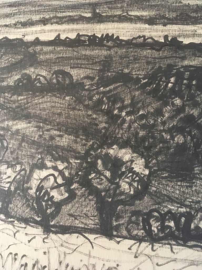 Onbekende Kunstenaar - Tekening met zwarte inkt -  Landschap Zonder Titel kopen? Bied vanaf 1!