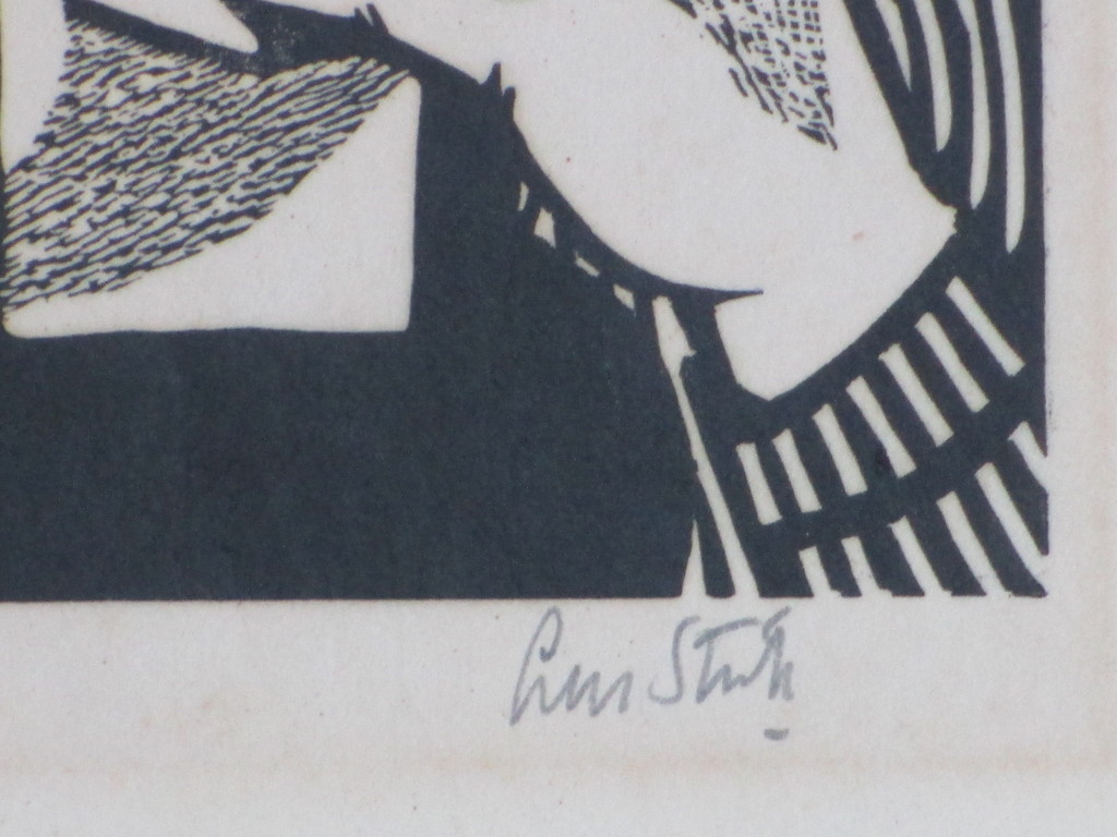 Lou Strik, Spelende kinderen, Houtsnede kopen? Bied vanaf 35!