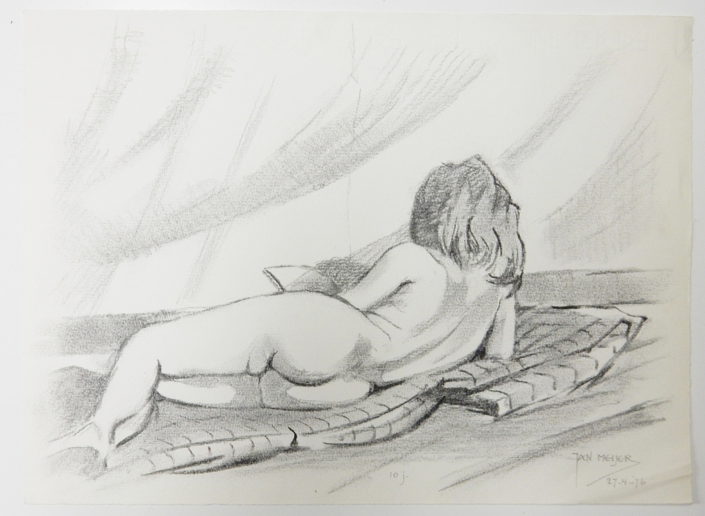 Jan Meijer (1900-1986) - Vrouwelijk naakt, 1976 kopen? Bied vanaf 1!