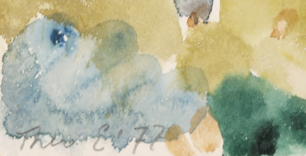 Theo Elfrink: Aquarel, Zuid-Frans landschap kopen? Bied vanaf 20!