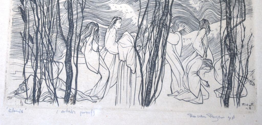 Clouds - gesigneerde ets - 1948 - artist's proof  kopen? Bied vanaf 50!